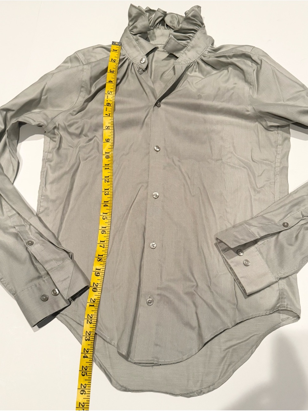 KMJ Kate McHale Jensen Quarantina Light Green One-of-a-Kind Shirt XS - Picture 8 of 11